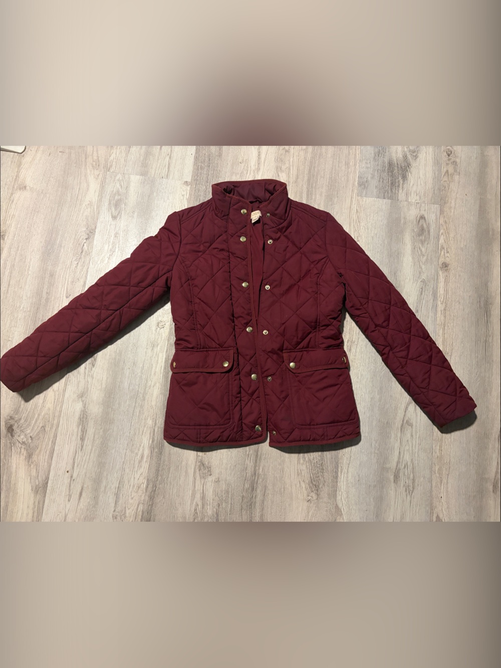 J. Crew Quilted Wine Utility Jacket